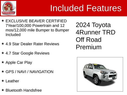 Used 2024 Toyota 4Runner TRD Off-Road Premium AWD/4WD image 4