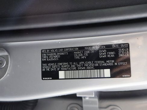 Used 2022 Volvo XC60 B6 Inscription w/ Climate Package image 51