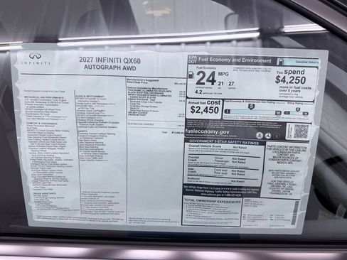 New 2027 INFINITI QX60 Autograph AWD/4WD image 54