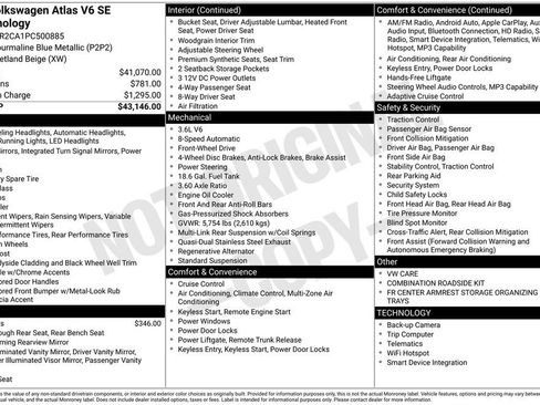 Used 2023 Volkswagen Atlas SE FWD image 2