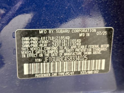 Used 2025 Subaru Impreza 2.0i AWD/4WD image 12
