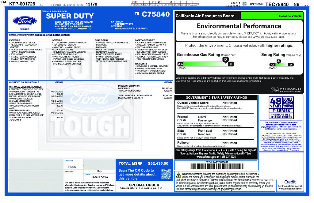 Used 2026 Ford F250 XL w/ XL Chrome Package RWD image 5