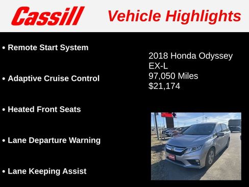 Used 2018 Honda Odyssey EX-L image 3