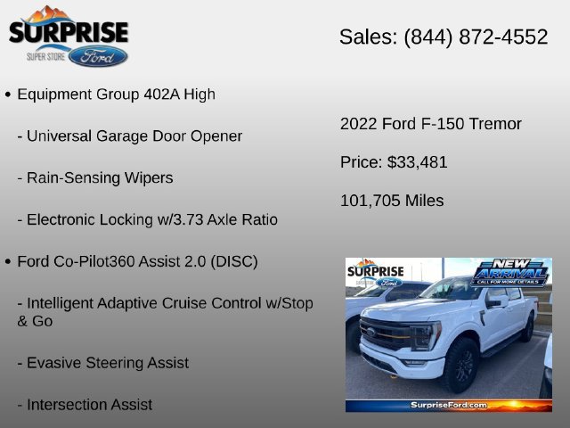 Used 2022 Ford F150 Tremor w/ Equipment Group 402A High AWD/4WD image 17