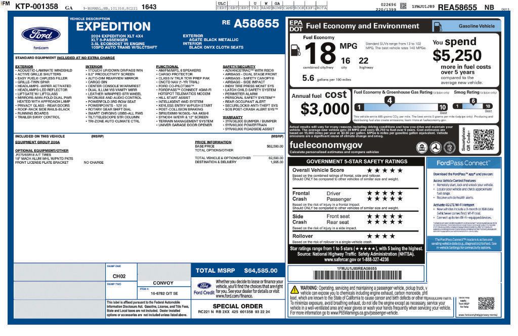 Used 2024 Ford Expedition XLT AWD/4WD image 32