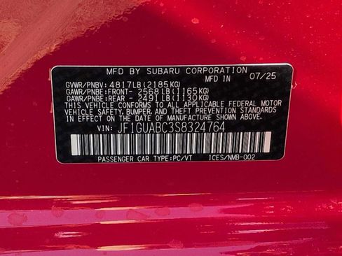 New 2025 Subaru Impreza 2.0i image 35
