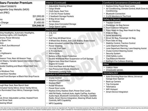 Certified 2026 Subaru Forester Premium AWD/4WD image 34