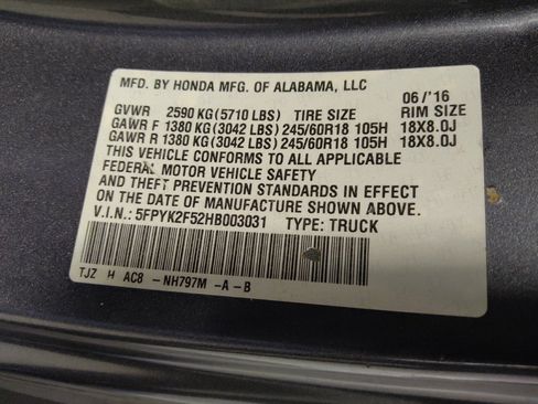 Used 2017 Honda Ridgeline RTL image 33