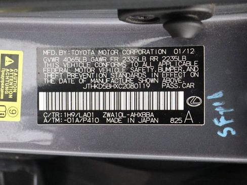 Used 2012 Lexus CT 200h Premium w/ Leather Pkg image 26