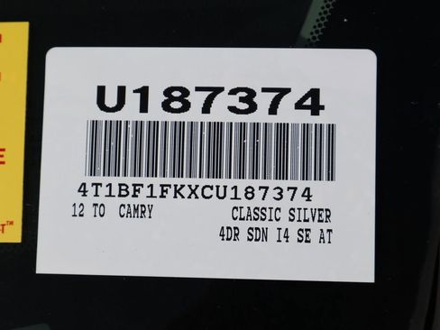 Used 2012 Toyota Camry SE FWD image 7