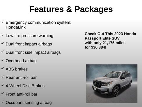 Certified 2023 Honda Passport Elite image 16