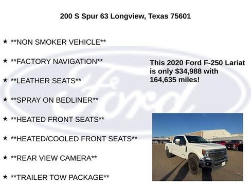 Used 2020 Ford F250 Lariat w/ Lariat Ultimate Package image 5