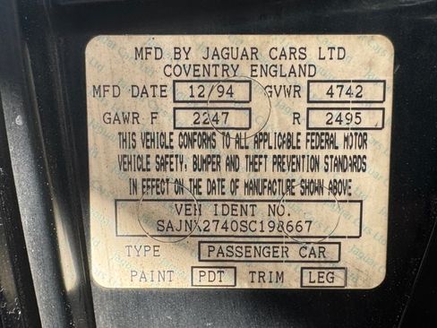 Used 1995 Jaguar XJS 4.0 Convertible RWD image 50
