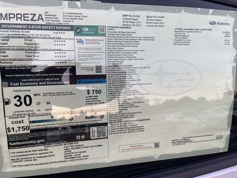 New 2025 Subaru Impreza 2.0i image 10