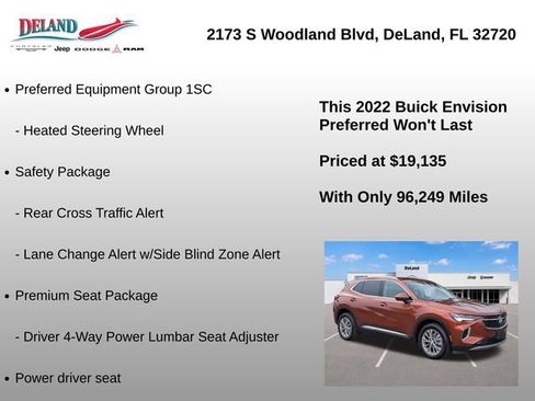 Used 2022 Buick Envision Preferred w/ Safety Package FWD image 8