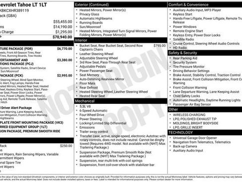 Used 2017 Chevrolet Tahoe LT w/ LT Signature Package image 10