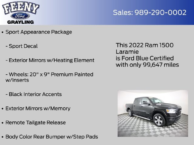 Used 2022 RAM 1500 Laramie w/ Sport Appearance Package AWD/4WD image 24