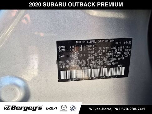 Used 2020 Subaru Outback Premium w/ Popular Package #1 AWD/4WD image 31