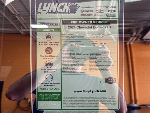 Used 2024 Chevrolet Equinox LT w/ LPO, Floor Liner Package AWD/4WD image 40
