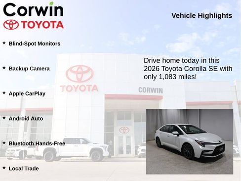 Used 2026 Toyota Corolla SE FWD image 6