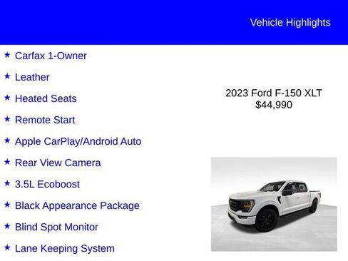 Certified 2023 Ford F150 XLT w/ Equipment Group 302A High AWD/4WD image 3