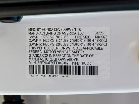 Used 2023 Honda Ridgeline RTL image 53