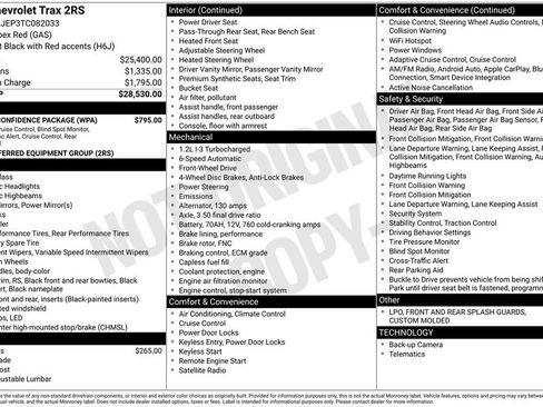 New 2026 Chevrolet Trax RS w/ Driver Confidence Package FWD image 35