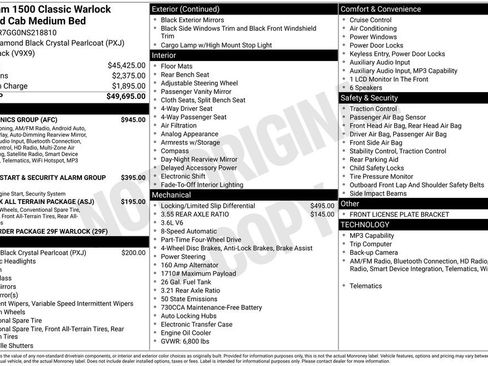 Used 2022 RAM 1500 Classic Warlock w/ Electronics Group AWD/4WD image 4