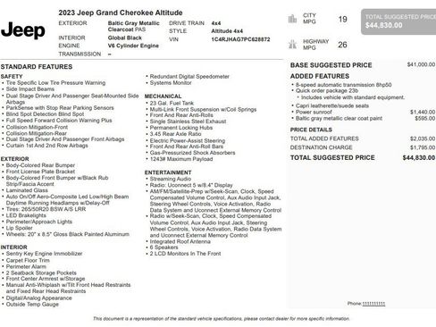 Used 2023 Jeep Grand Cherokee Altitude AWD/4WD image 36