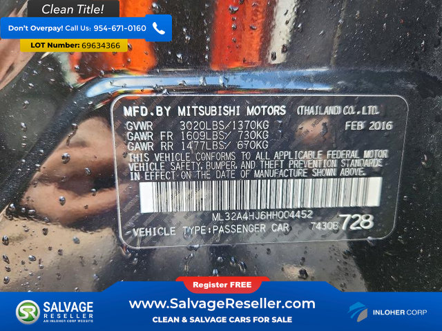 Used 2017 Mitsubishi Mirage SE FWD image 16