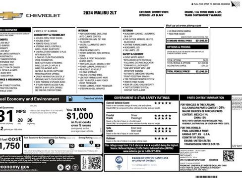 Used 2024 Chevrolet Malibu LT image 31