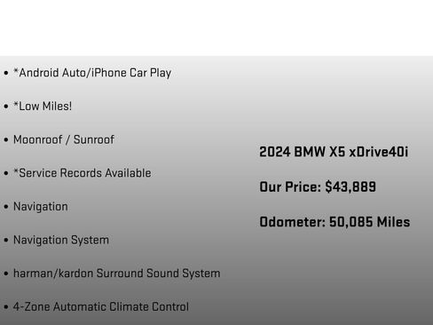 Used 2024 BMW X5 xDrive40i w/ Premium Package image 24