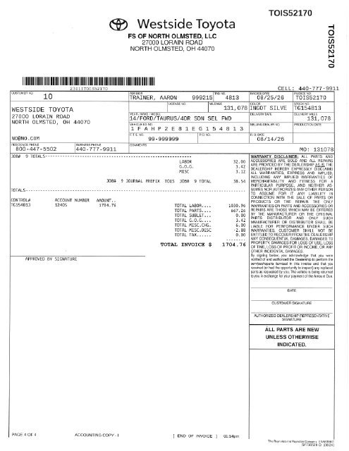 Used 2014 Ford Taurus SEL w/ Equipment Group 201A FWD image 22