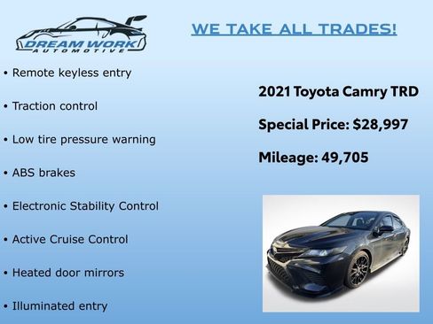 Used 2021 Toyota Camry TRD image 2