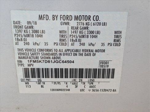 Used 2018 Ford Explorer XLT w/ Equipment Group 202A image 20