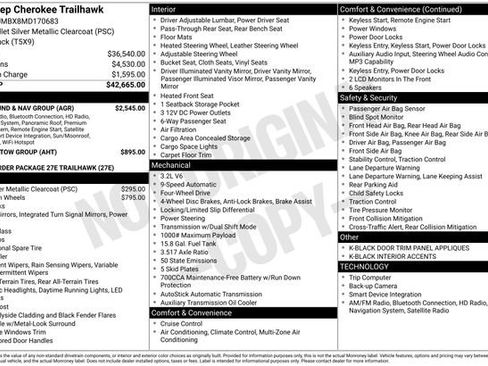 Used 2021 Jeep Cherokee Trailhawk w/ Sun, Sound & Nav Group image 4