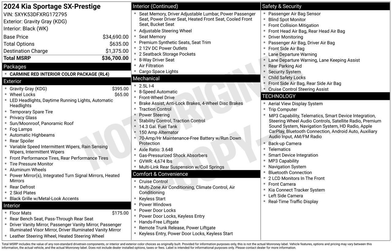Used 2024 Kia Sportage SX FWD image 5
