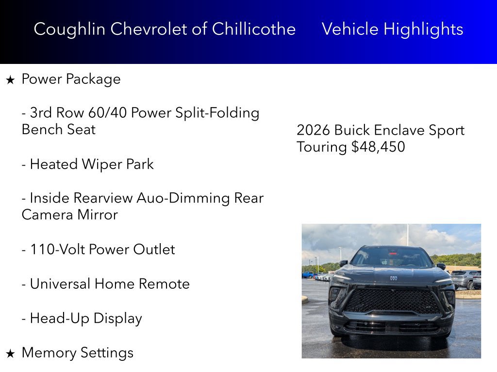 New 2026 Buick Enclave Sport Touring w/ Power Package FWD image 10