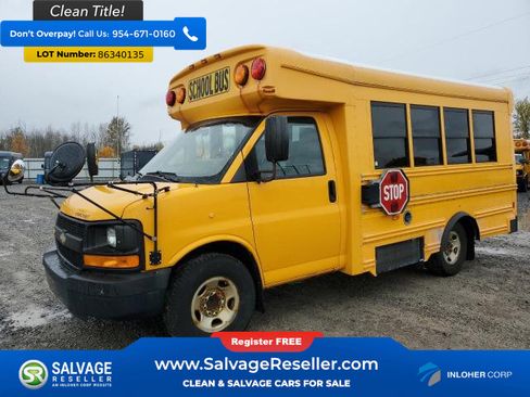 Used 2014 Chevrolet Express 3500 w/ School Bus Package RWD image 1