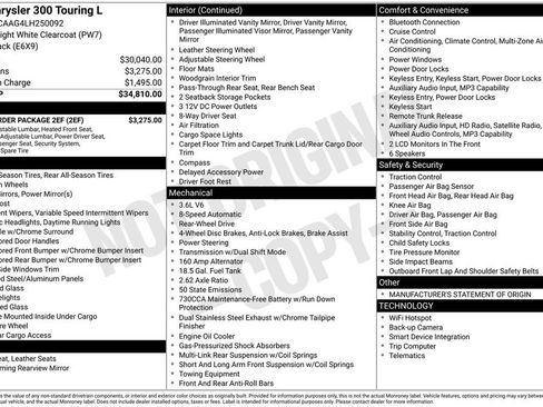 Used 2020 Chrysler 300 Touring L w/ Quick Order Package 2EF image 3