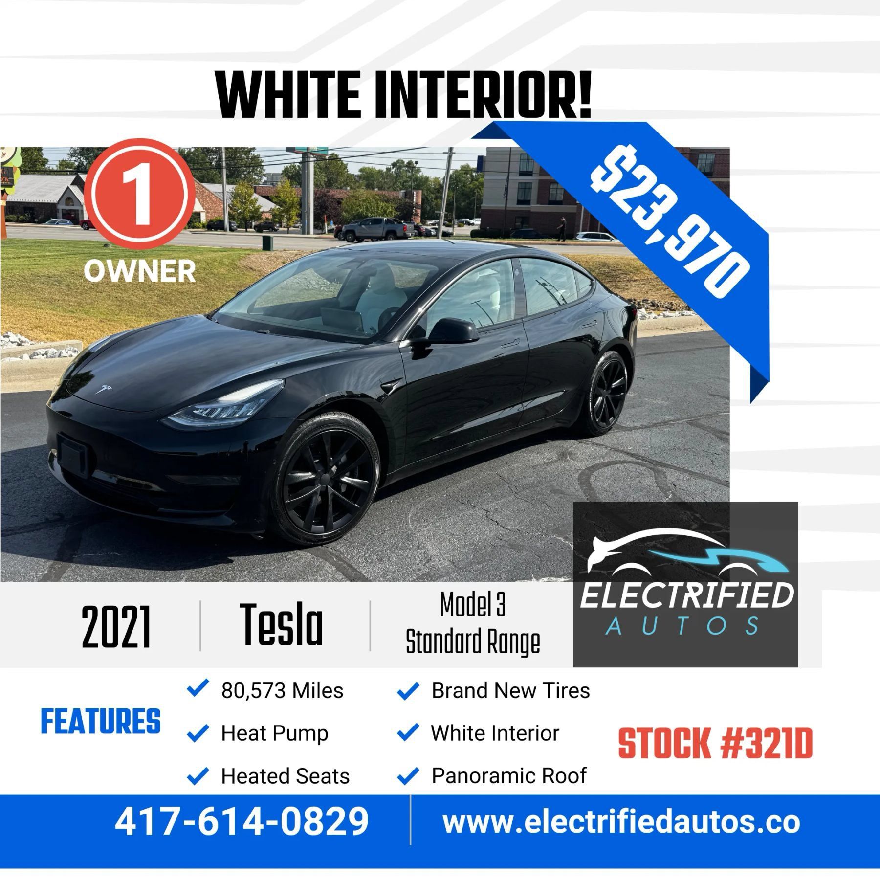Used 2021 Tesla Model 3 Standard Range Plus RWD image 1