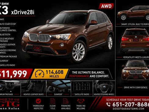 Used 2017 BMW X3 xDrive28i AWD/4WD image 1