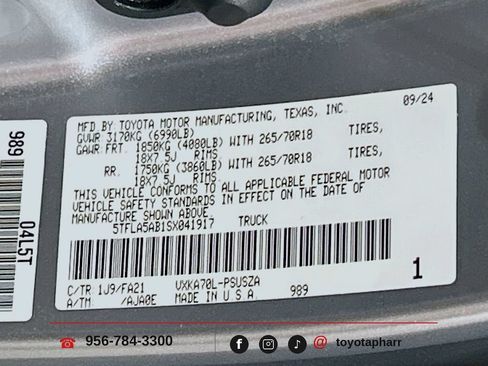 Used 2025 Toyota Tundra SR5 w/ SX Package RWD image 29
