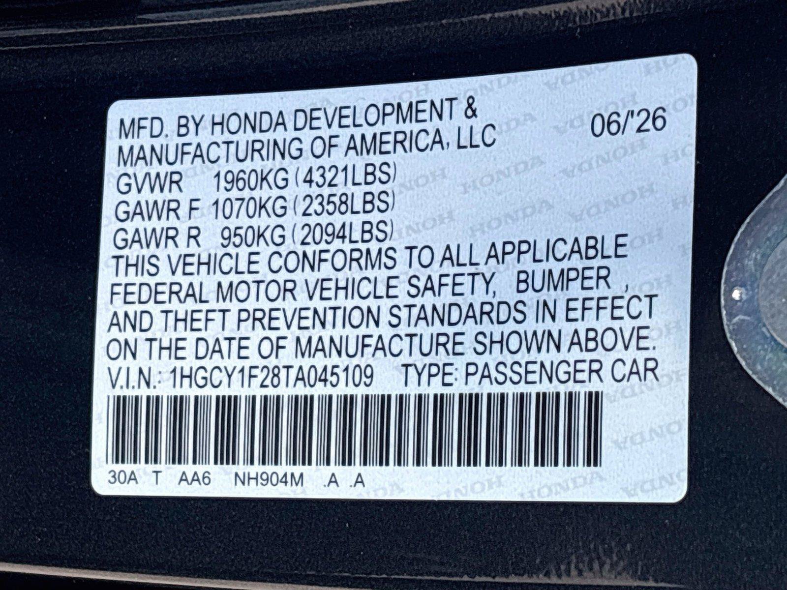 Certified 2026 Honda Accord LX image 34