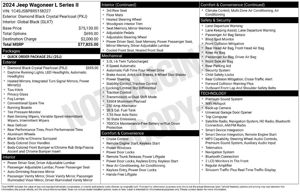 Used 2024 Jeep Wagoneer L Series II AWD/4WD image 4