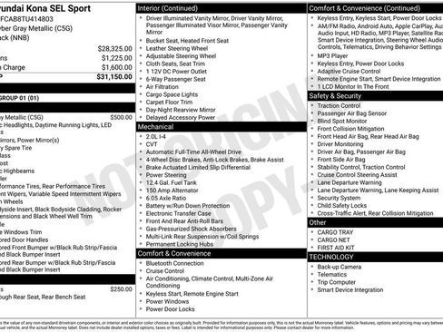 New 2026 Hyundai Kona SEL Sport image 26
