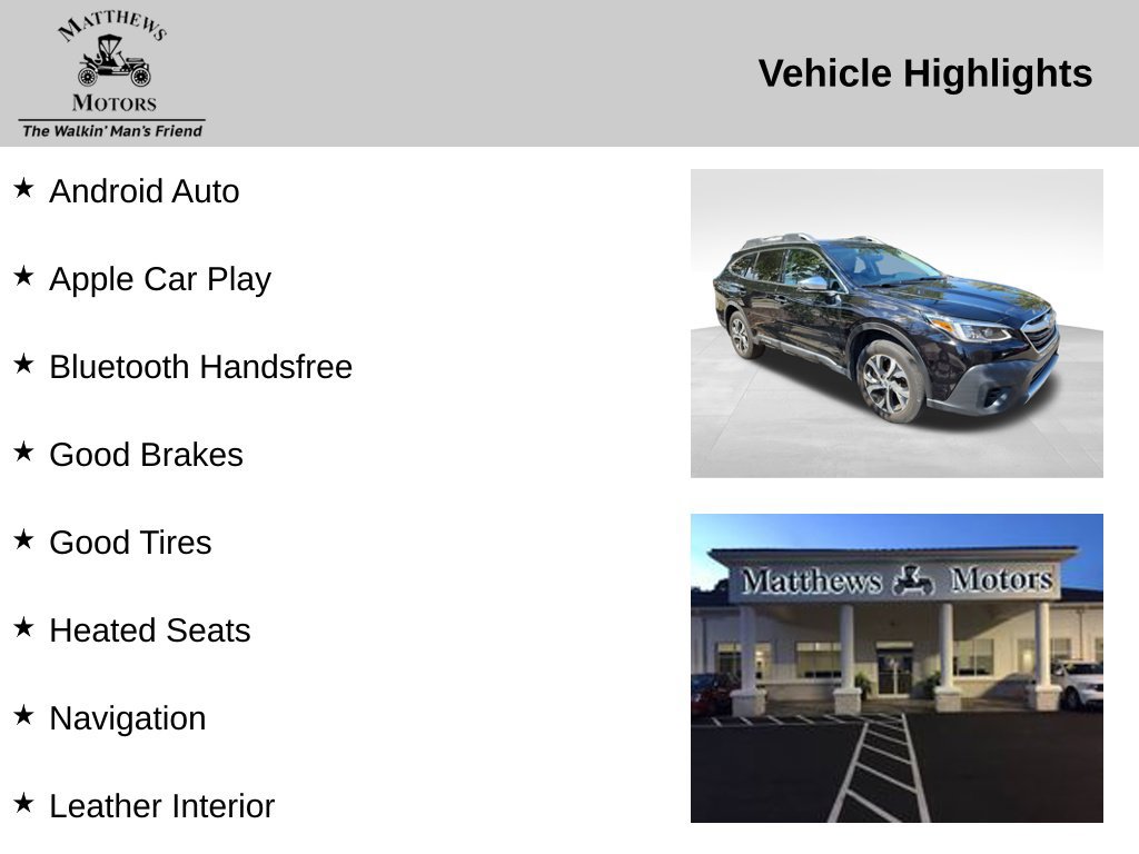 Used 2021 Subaru Outback Touring w/ Popular Package #2 AWD/4WD image 11
