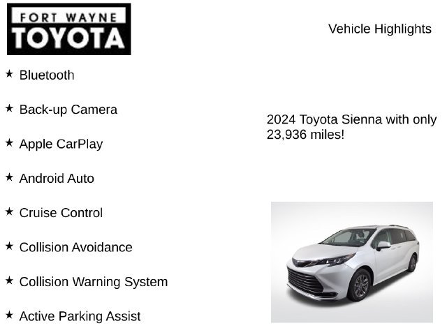 Used 2024 Toyota Sienna XLE FWD image 7