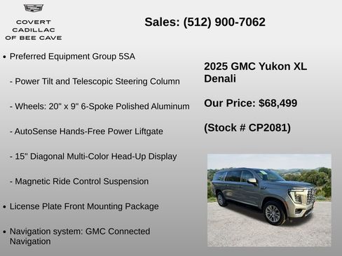 Used 2025 GMC Yukon XL Denali AWD/4WD image 12