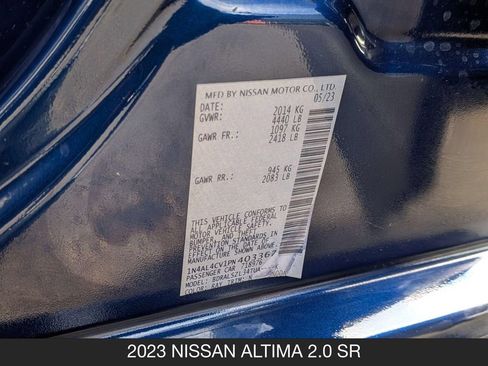 Used 2023 Nissan Altima 2.0 SR FWD image 26